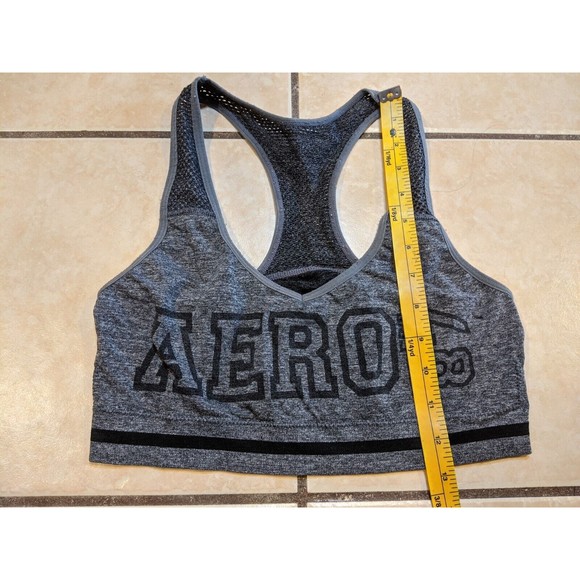 Aeropostale AERO Women's Sport Bra Gray Size L ~ 24/26in (NO PADS) - Picture 3 of 5